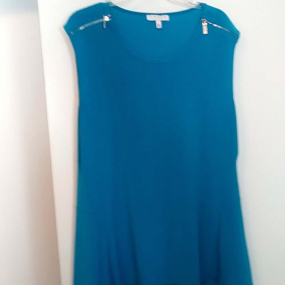 CHAUS Teal Sleeveless Top | Size XL